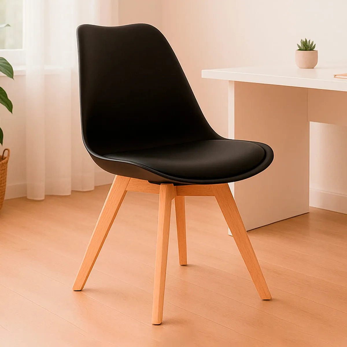 KOMSUM - Silla Comedor Terraza Ravena Negro