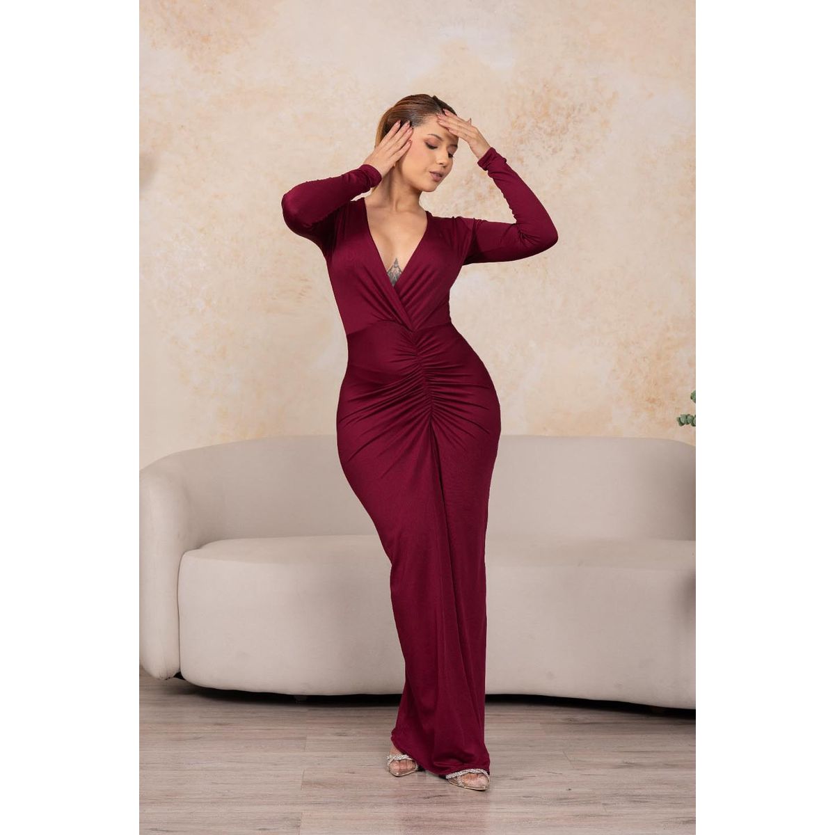 ARMA TU LOOK - VESTIDO FRANCIS ESCOTE EN V MANGA LARGA