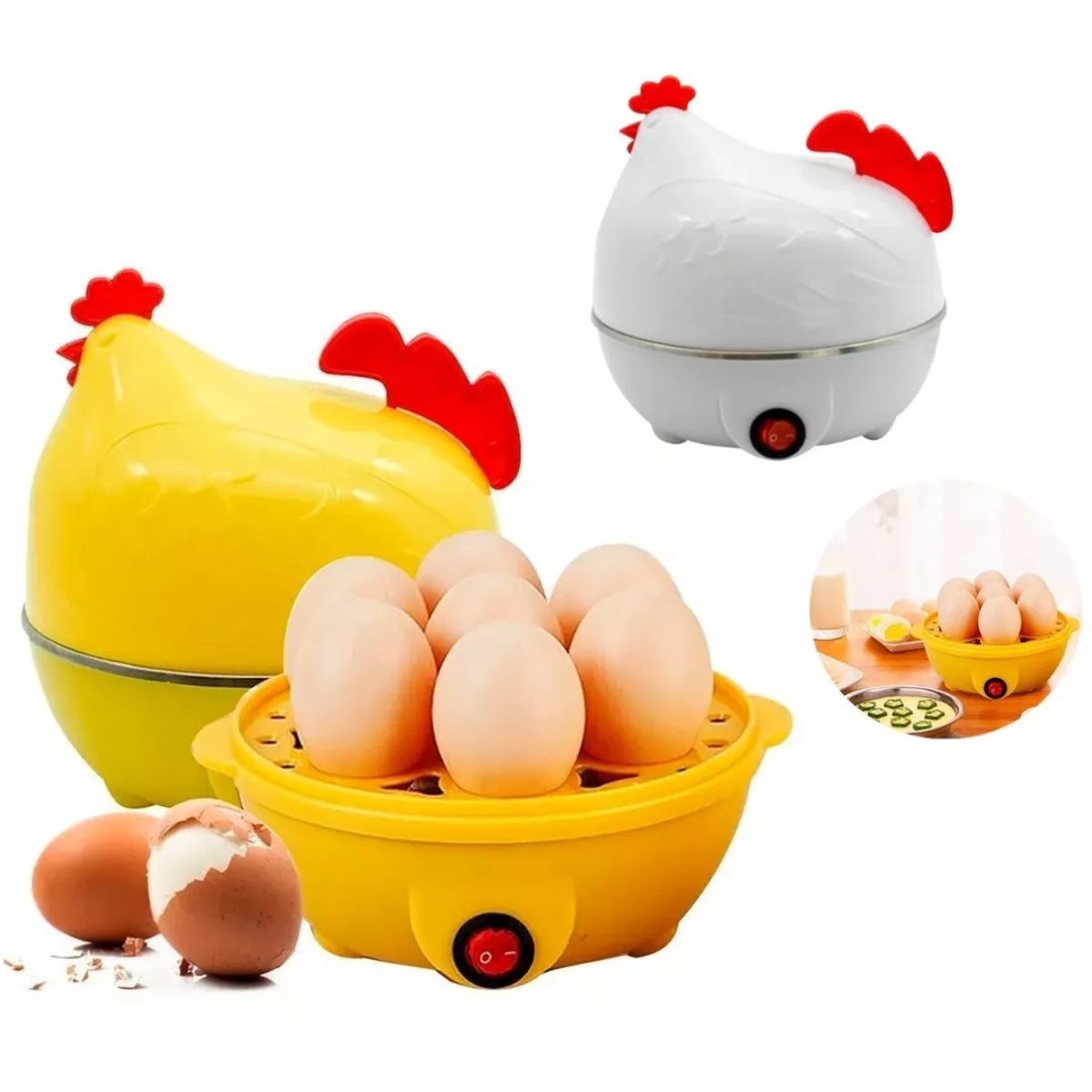 INSPIRA MARKET - Hervidor de Huevos Gallina y Organizadores de Huevos Pack