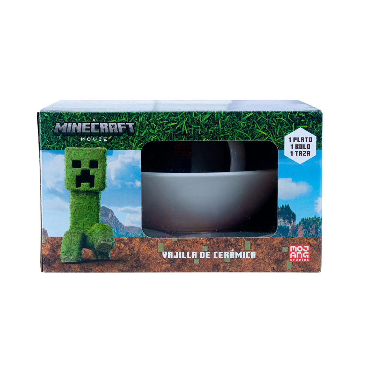 SCOOL - Vajilla infantil Ceramica 3Pz Minecraft Scool 704454