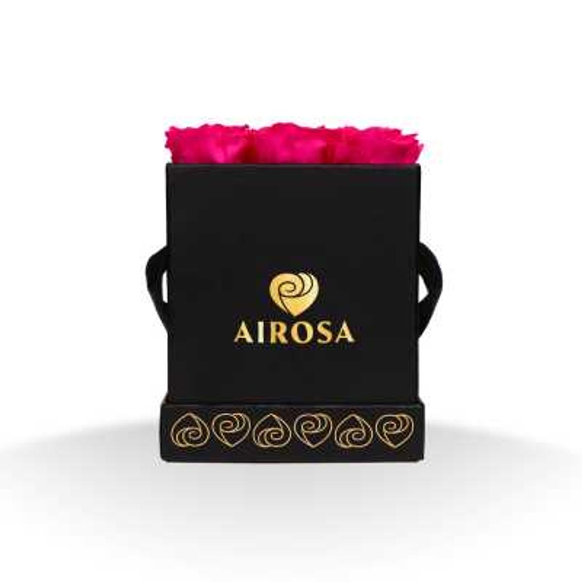 AIROSA - ROSAS PRESERVADAS - AIROSA  Rosa Preservada 9 Mini  - color Fucsia - Box Negro