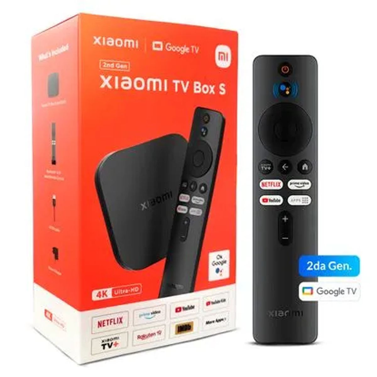 XIAOMI - Xiaomi Mi Box S 2da Generación con Google TV 4K UHD