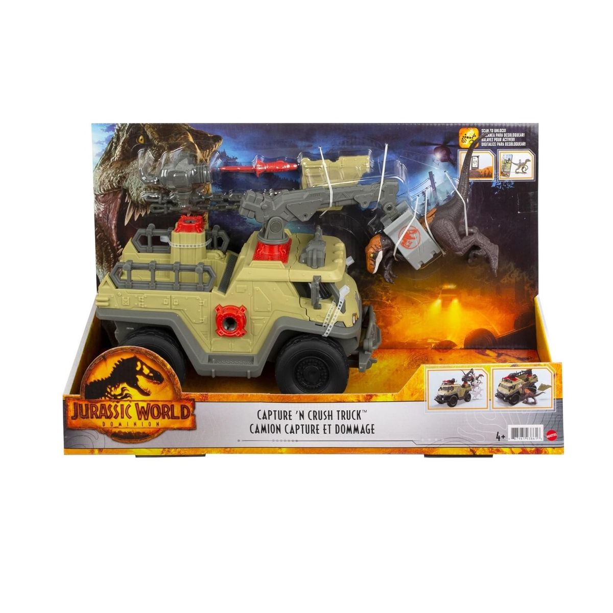 MATTEL - Camion Captura con Dinosaurio