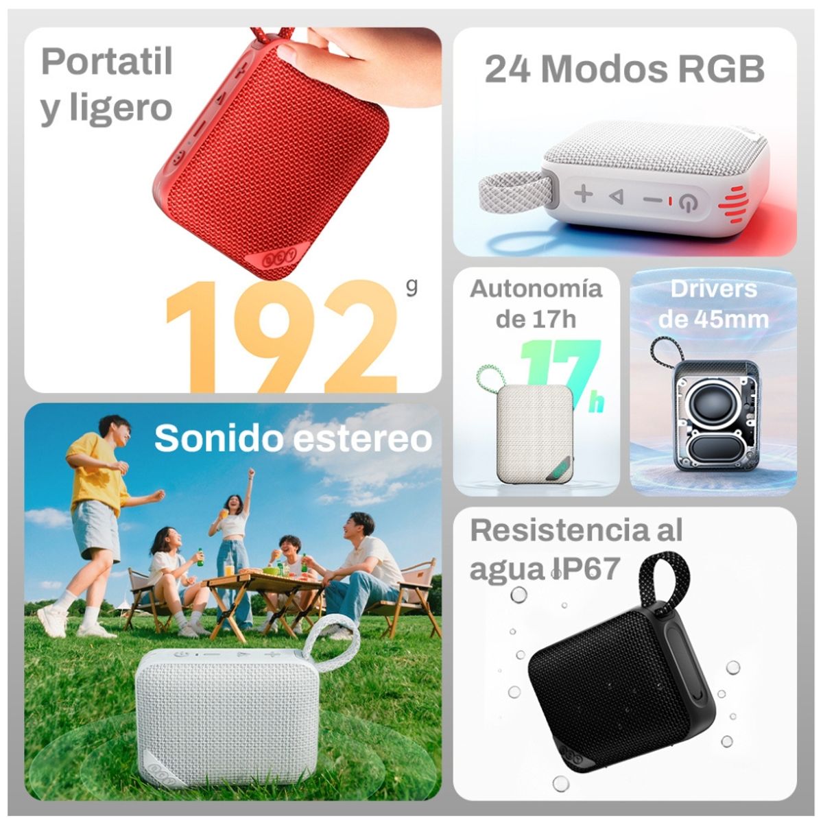 QCY - QCY Altavoz SP2 5w Bluetooth 5.3