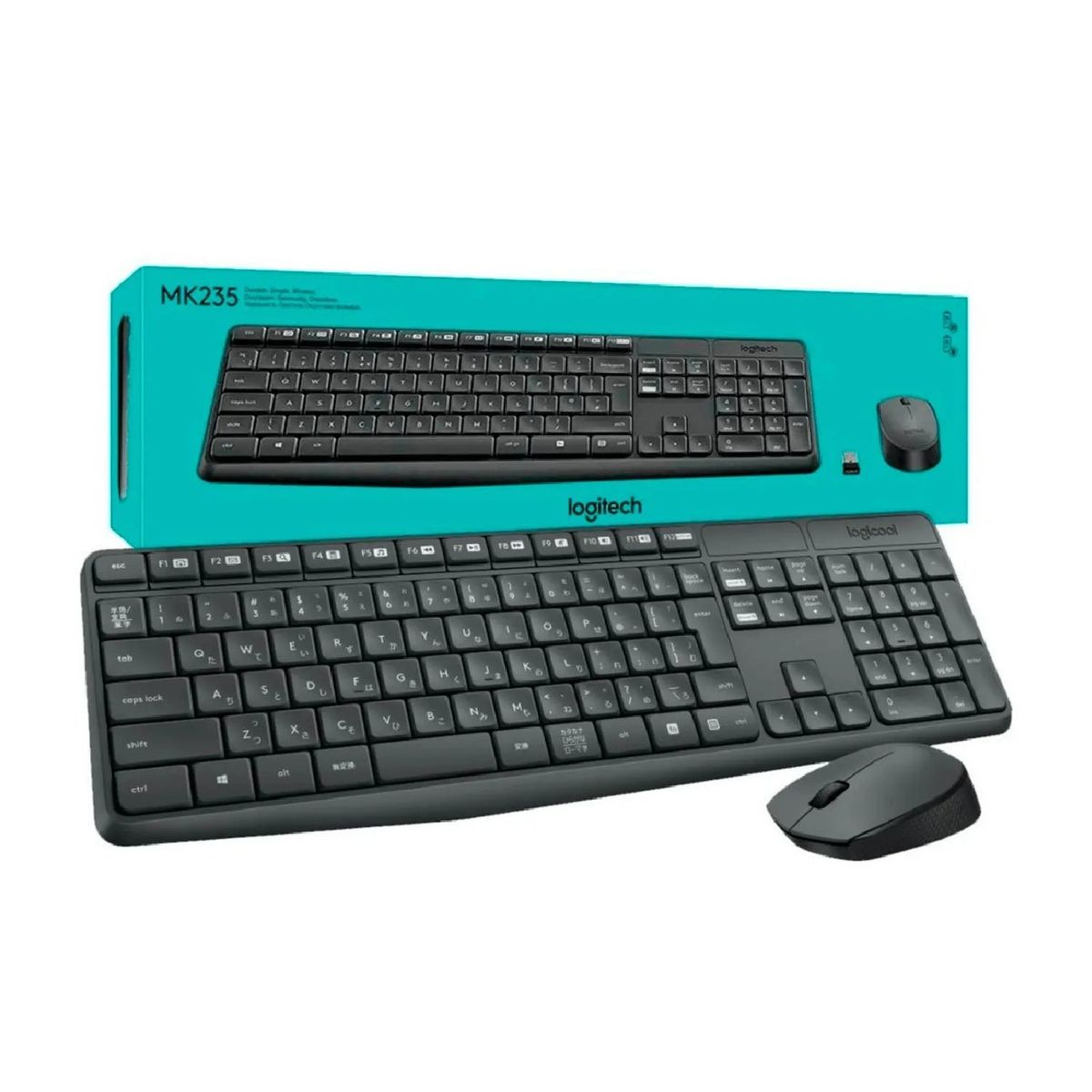 LOGITECH - TECLADO + MOUSE MK235 WIRELESS USB SP BLACK