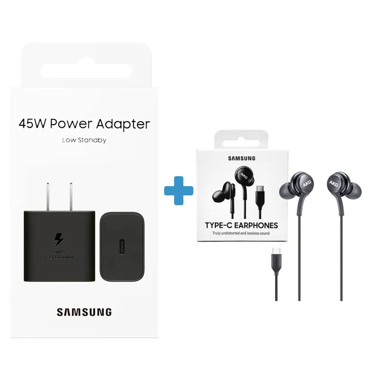 SAMSUNG - Audífonos AKG Tipo C + Adaptador Samsung 45W para S25 S25 PLUS
