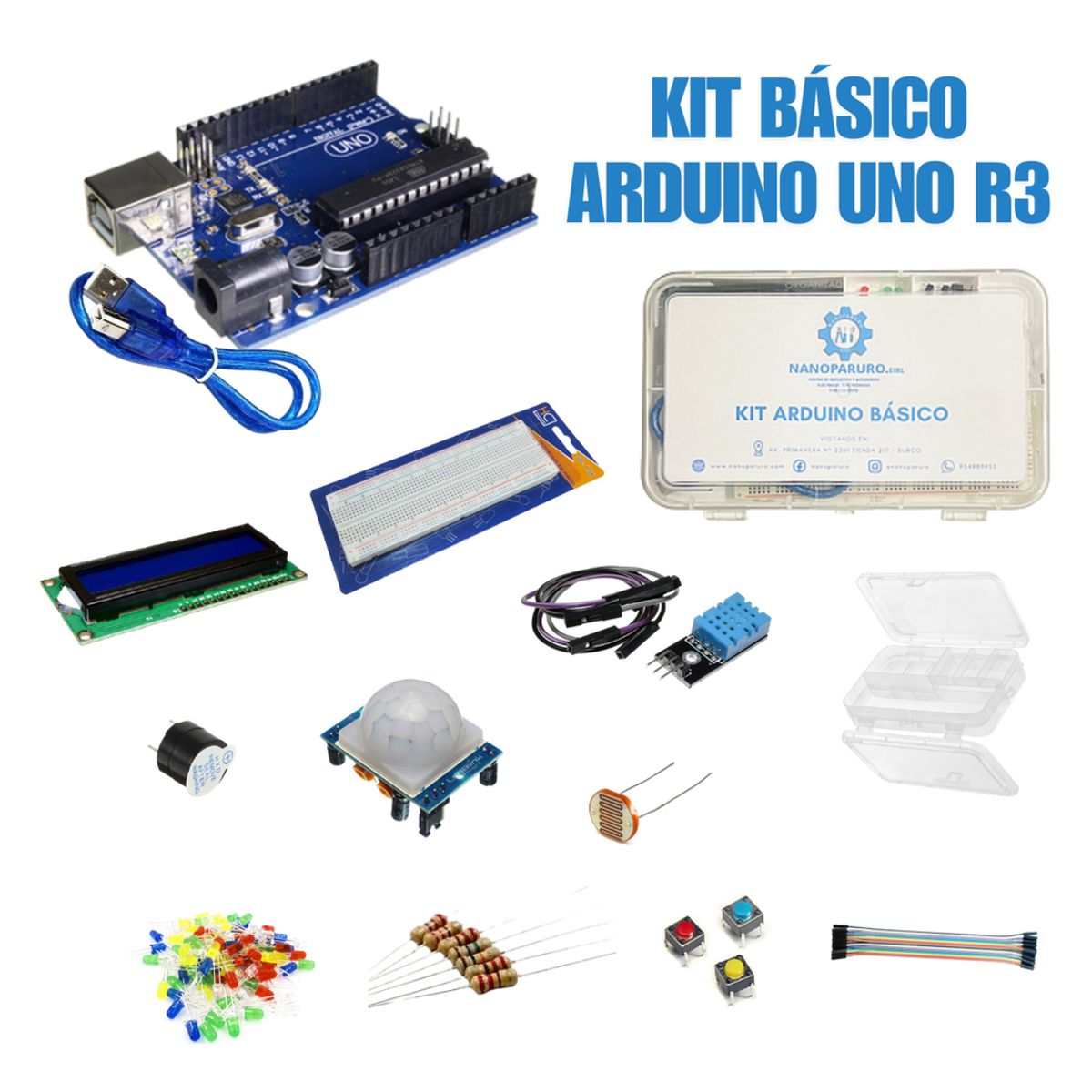 GENERICO - Kit de Arduino Uno basico para estudiantes