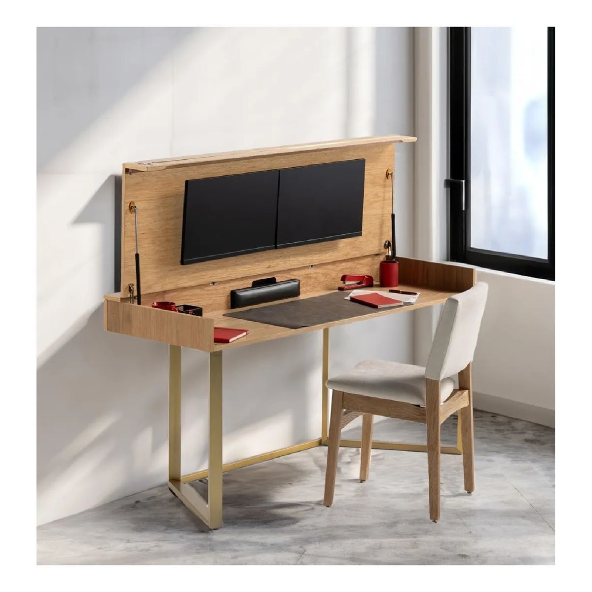 TU MESITA - Escritorio Práctico y Funcional Rosberg color Haya  Abatible TU MESITA