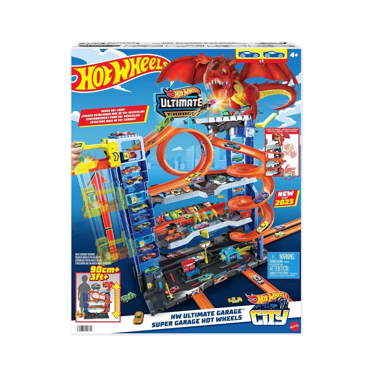 GENERICO - Pista Hot Wheels Ultimate Garage Con Dragón y Looping