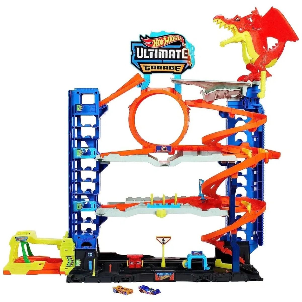 GENERICO - Pista Hot Wheels Ultimate Garage Con Dragón y Looping