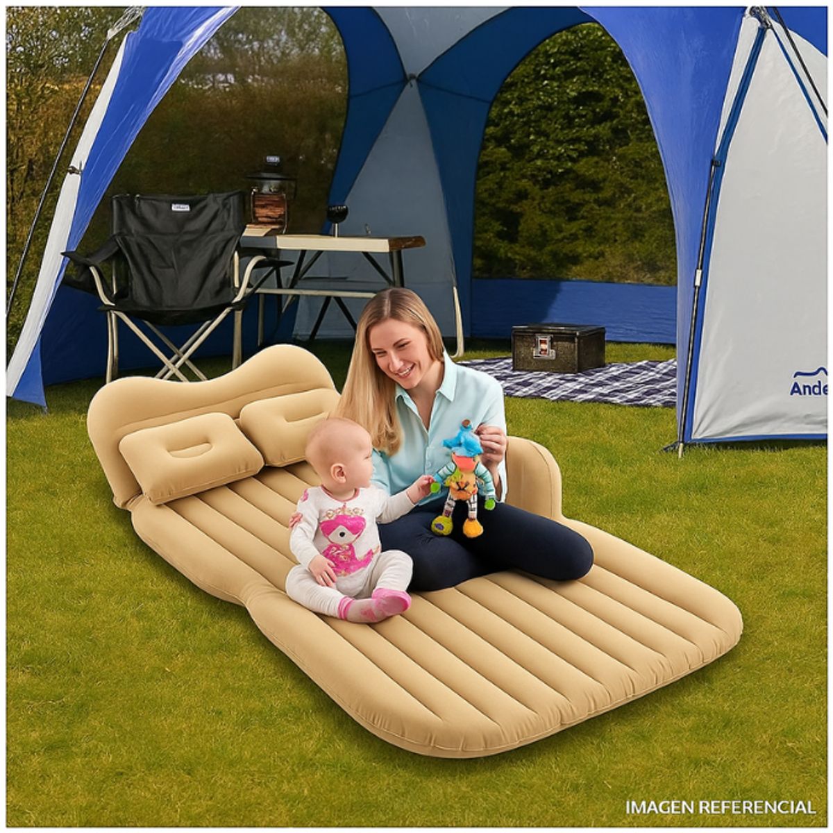 INSPIRA - Colchón Cama Inflable para Asiento Trasero Automóvil