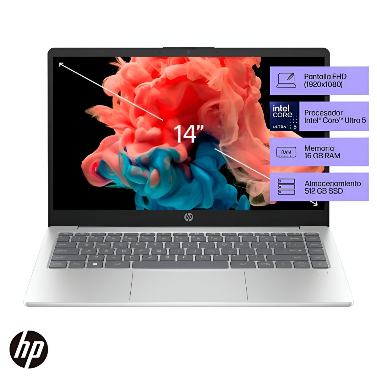 HP - NOTEBOOK HP EP1001LA 14 1920x1200 IPS ULTRA5 125H 8GB 512GB SSD W11