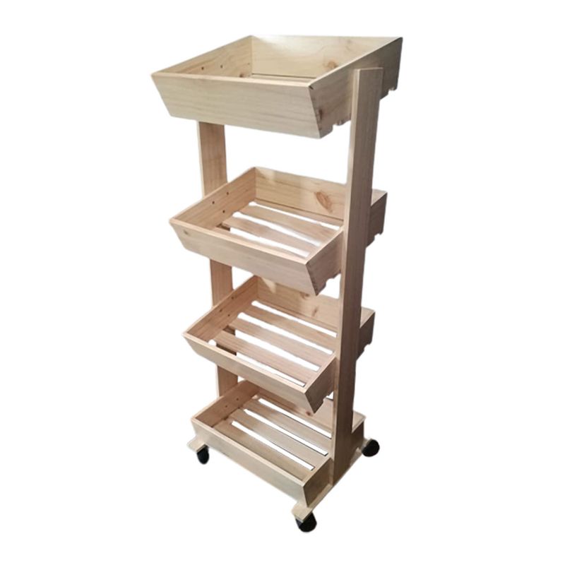 START FG - Verdulero Dupom Rodante Mueble de Cocina en Madera Color Natural