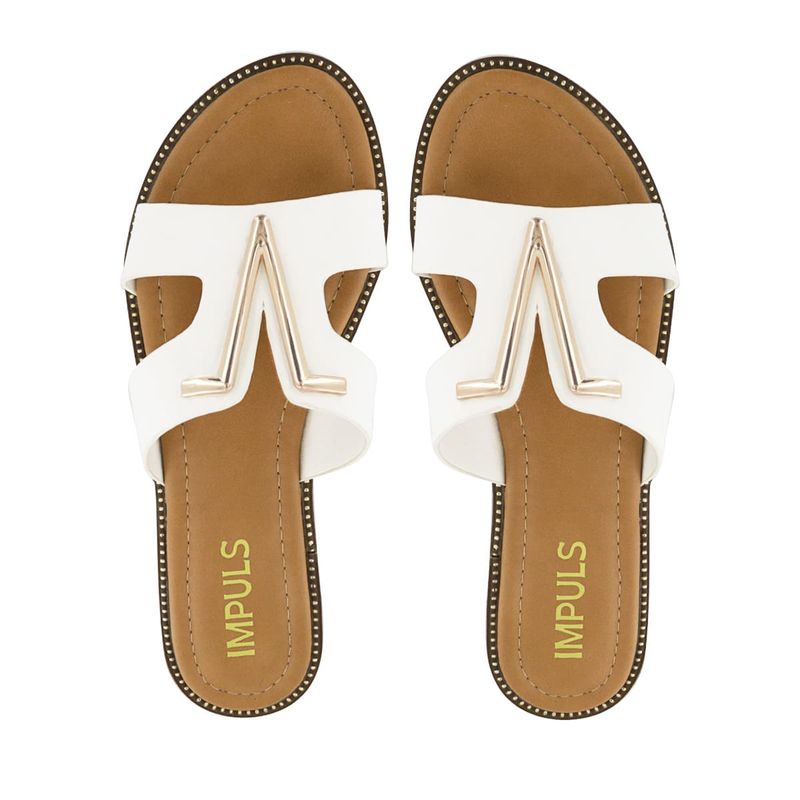 IMPULS - Sandalias Flats Impuls Mujer Aixa13 Blanco