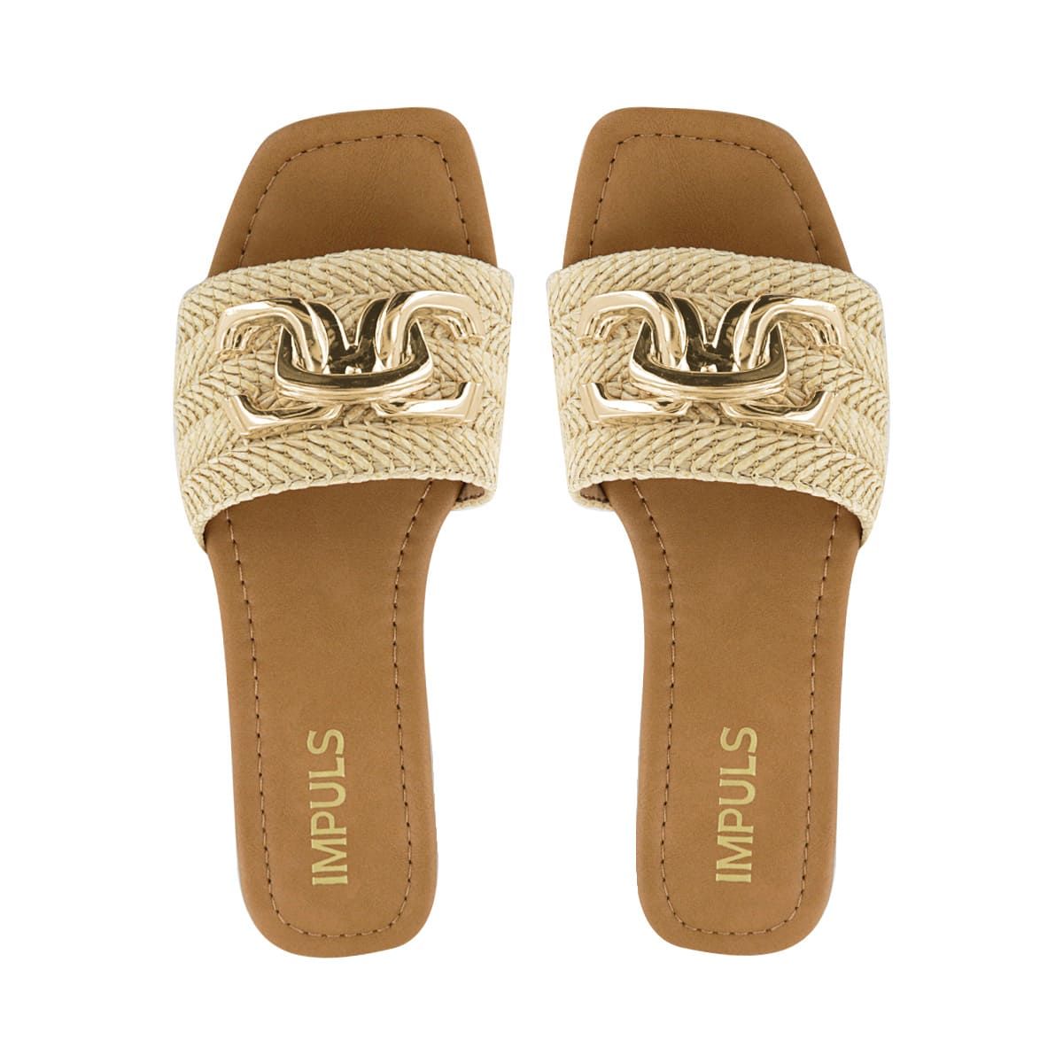 IMPULS - Sandalias Flats Impuls Mujer Aixa15 Rafia