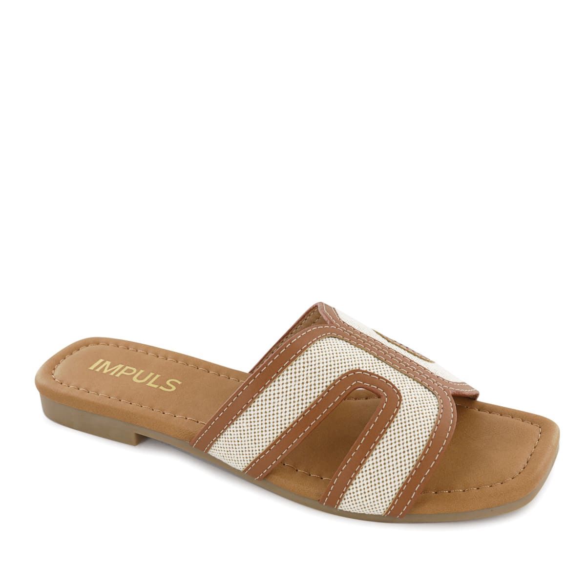 IMPULS - Sandalias Flats Impuls Mujer Aixa16 Caramelo