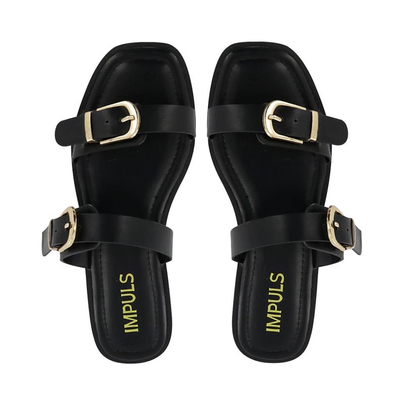 IMPULS - Sandalias Flats Impuls Mujer Aixa17 Negro