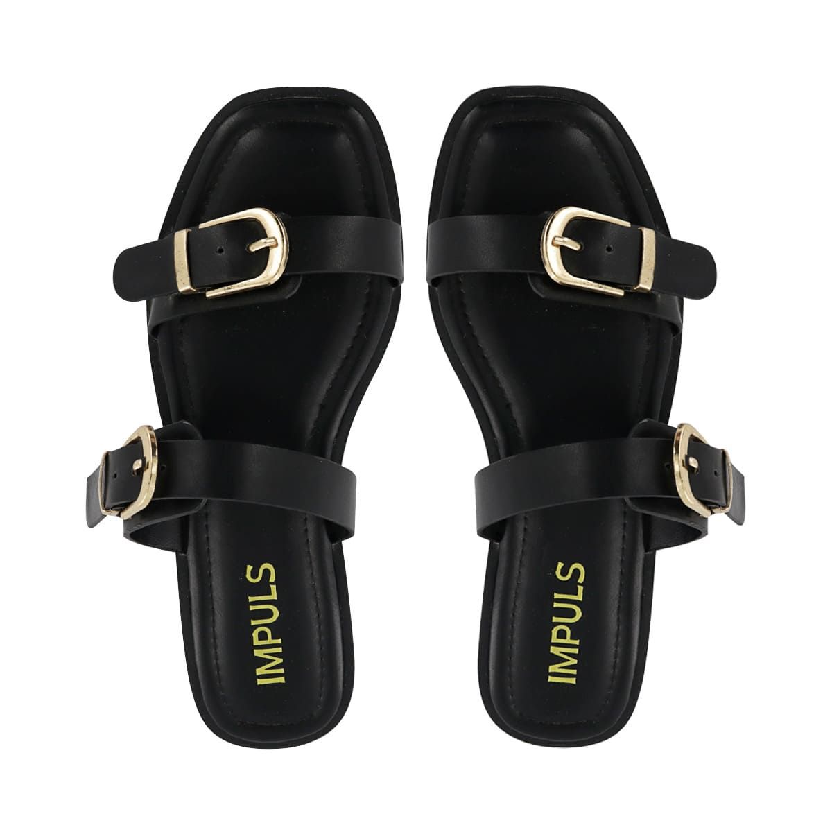 IMPULS - Sandalias Flats Impuls Mujer Aixa17 Negro