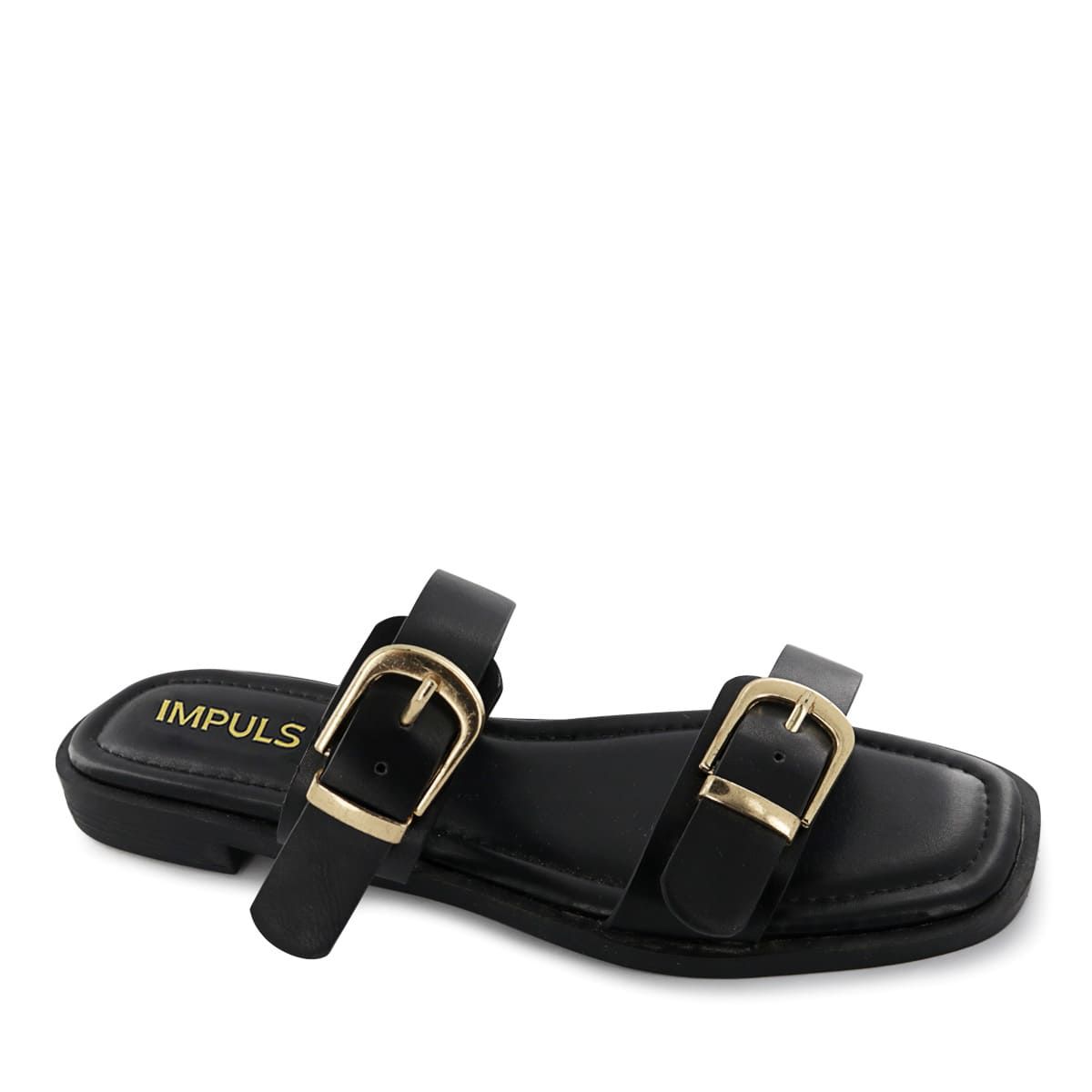 IMPULS - Sandalias Flats Impuls Mujer Aixa17 Negro