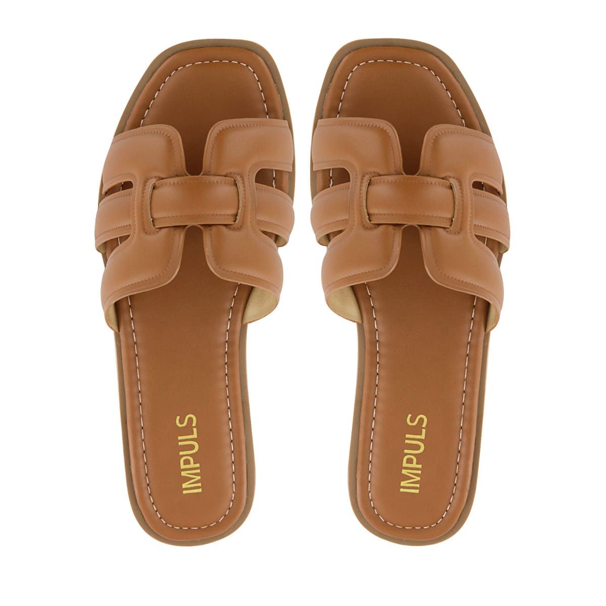 IMPULS - Sandalias Flats Impuls Mujer Aixa18 Caramelo