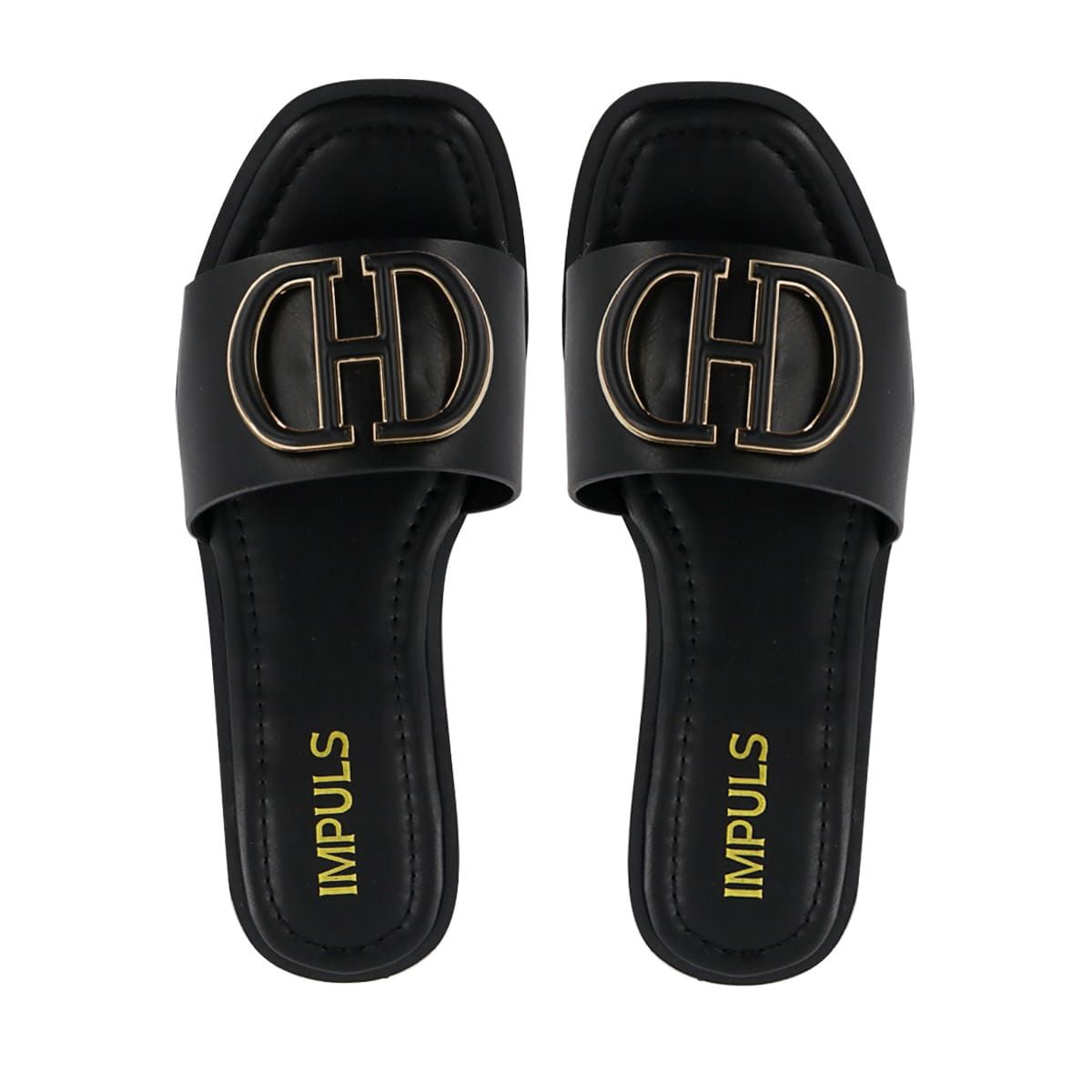 IMPULS - Sandalias Flats Impuls Mujer Aixa19 Negro