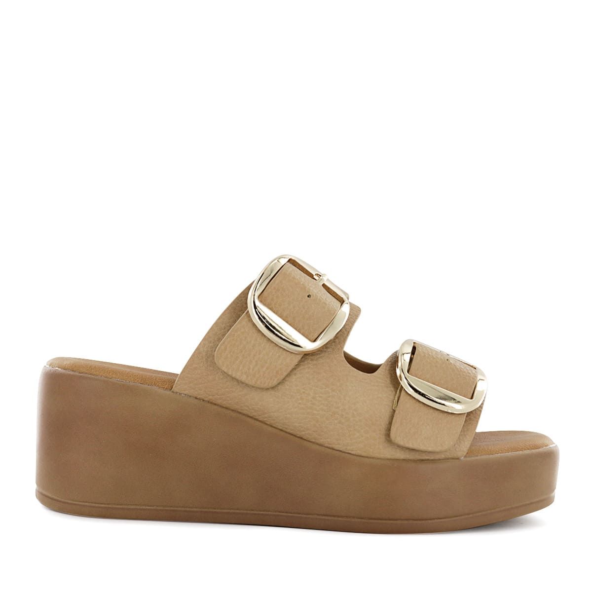 IMPULS - Sandalias Cuña Impuls Mujer Abi12 Beige
