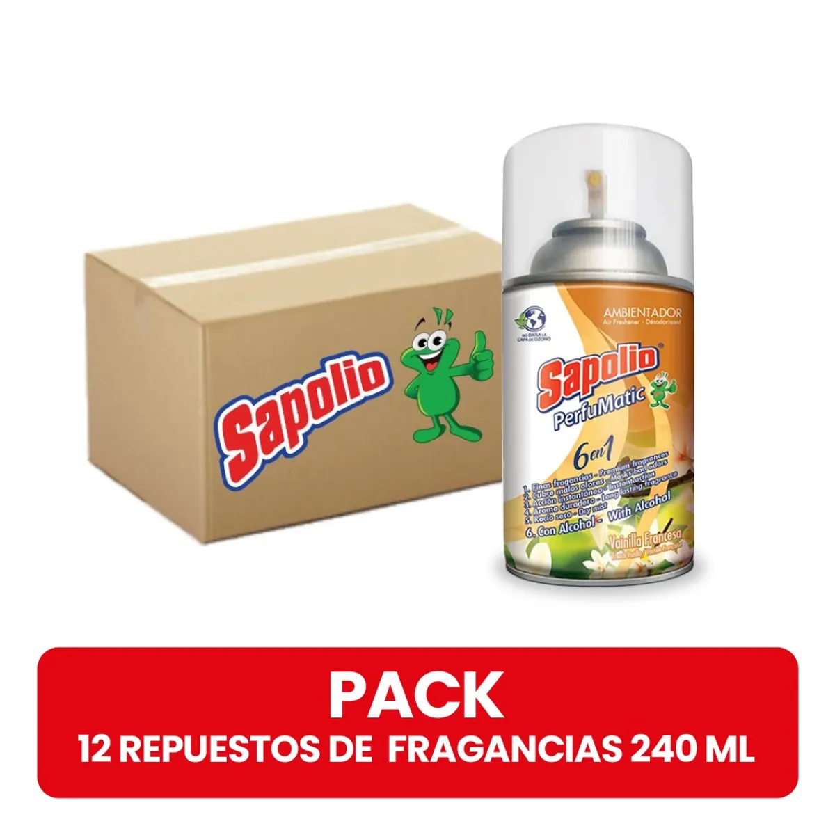 SAPOLIO - Caja de Ambientador Sapolio Perfumatic Envase 240 mL