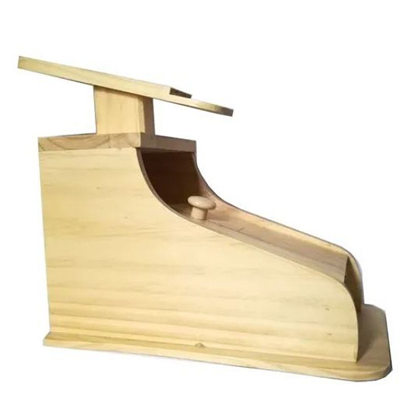 START FG - Caja Lustradora de Zapatos en Madera Natural con Compartimento