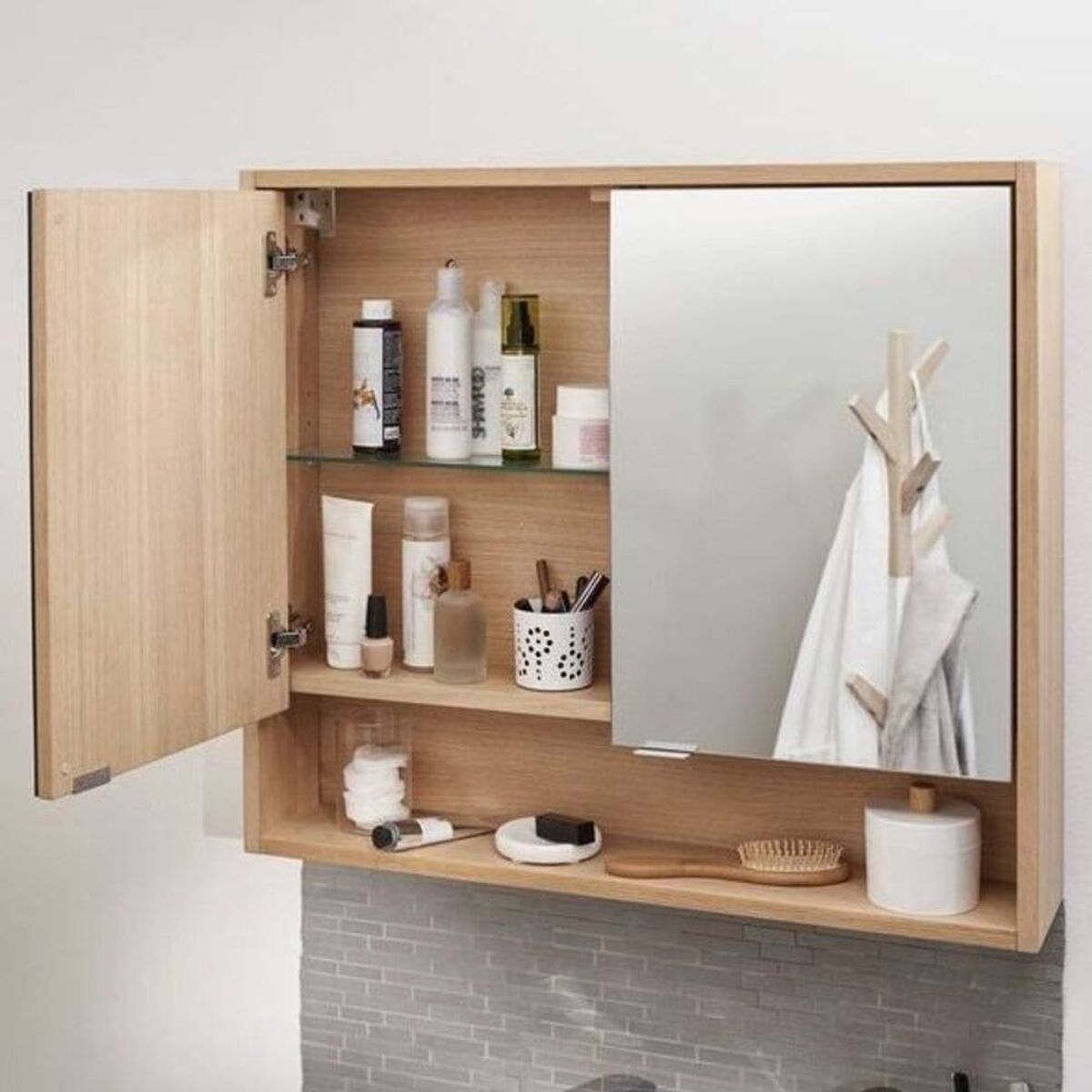 TU MESITA - Mueble de Baño Flotante con Espejo King Color duna TU MESITA