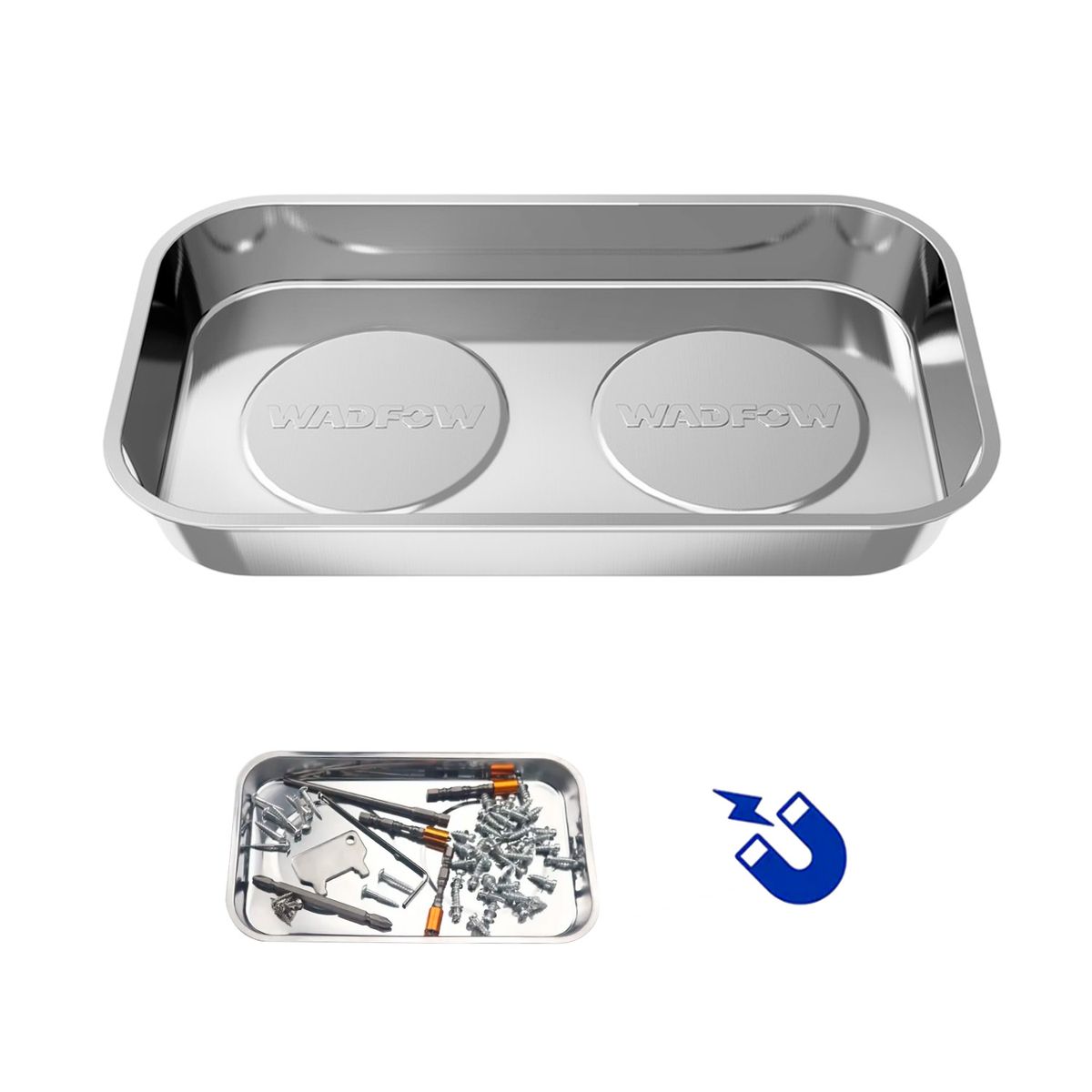 GENERICO - Bandeja Metálica Magnética 136x235mm Pernos Clavos - Wmc6002