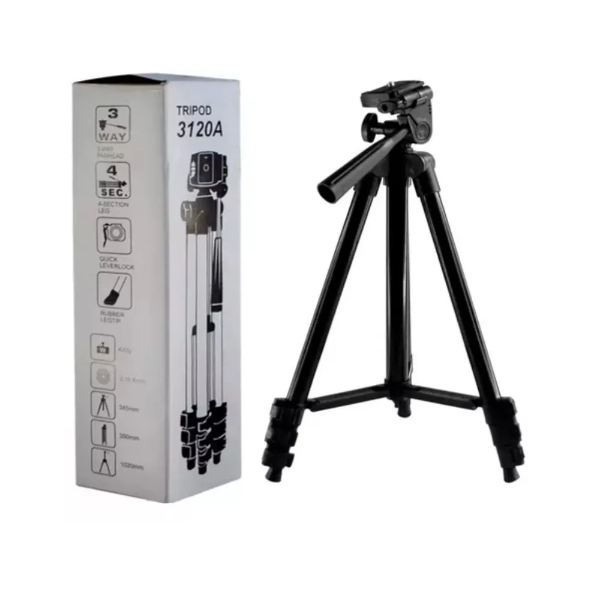 GENERICO - Trípode Para Celular 1020mm 350mm Giratorio 3120a