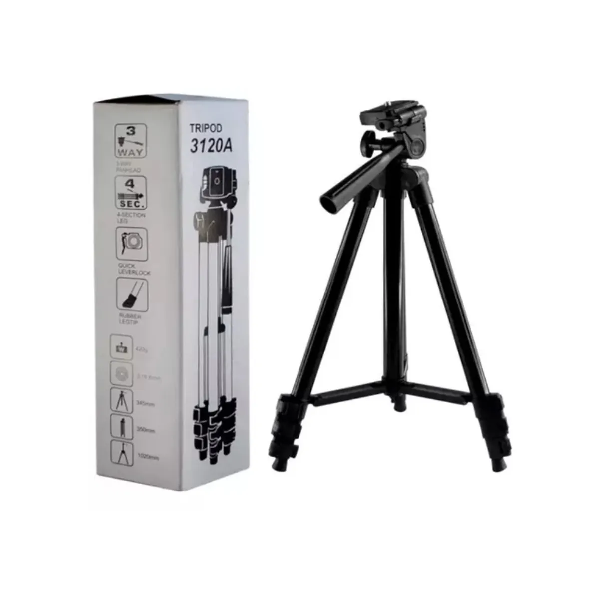 GENERICO - Trípode Para Celular 1020mm 350mm Giratorio 3120a