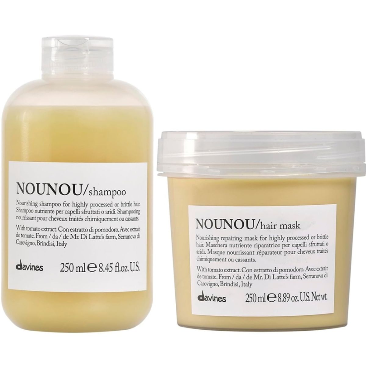 DAVINES - DAVINES NOUNOU – Dúo Shampoo 250 ml + Mascarilla 250 ml