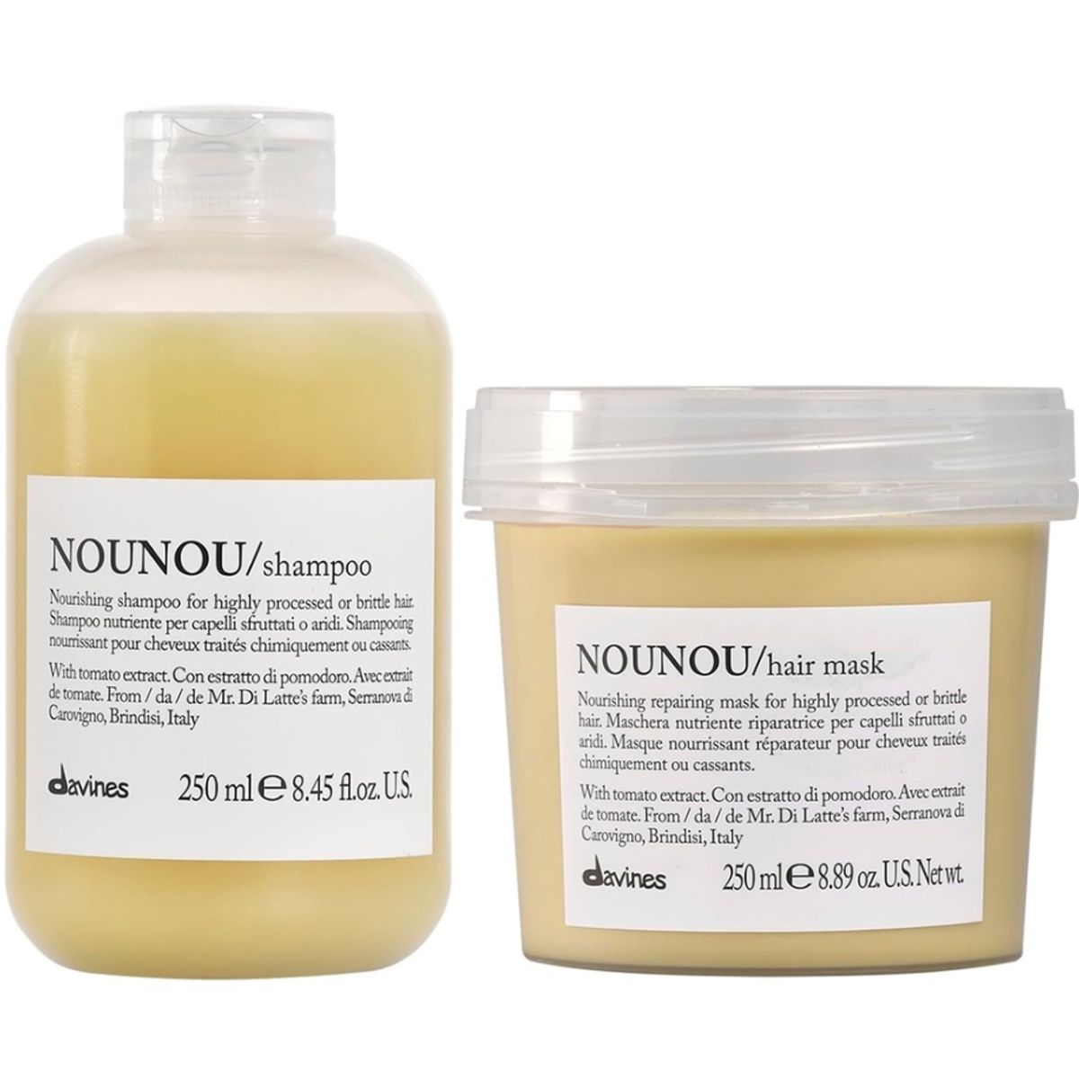 DAVINES - DAVINES NOUNOU – Dúo Shampoo 250 ml + Mascarilla 250 ml