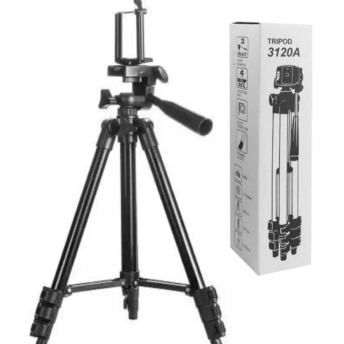 GENERICO - Trípode Para Celular 3120a 1020mm 350mm