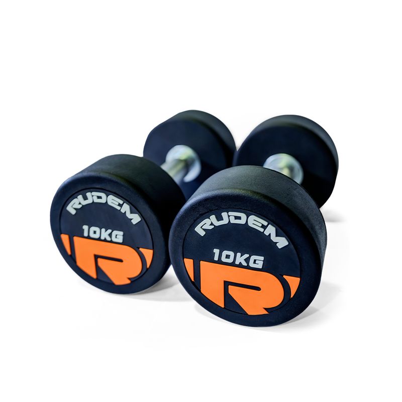 RUDEM FITNESS - MANCUERNAS REDONDAS RUDEM 10 KG (PAR)