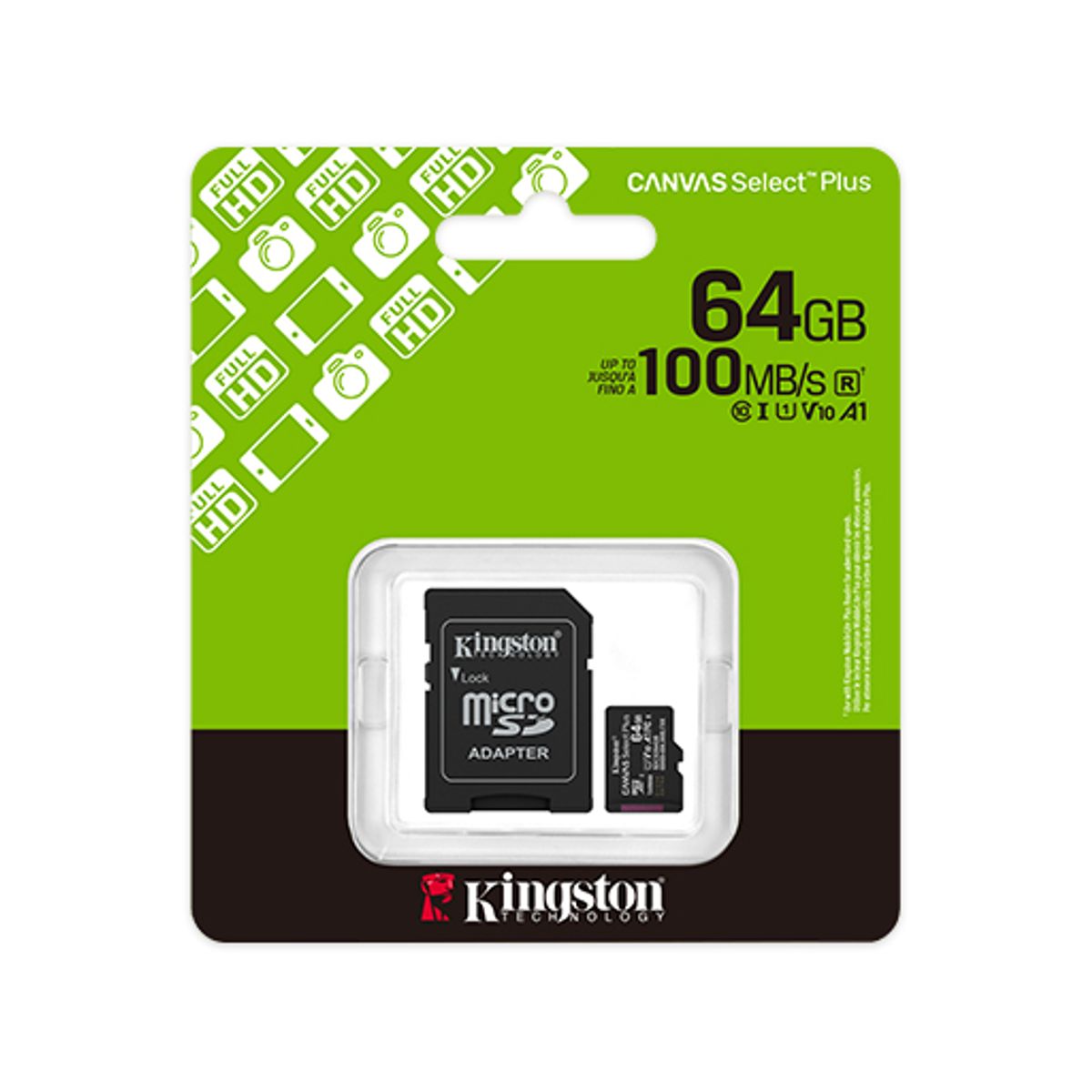 KINGSTON - Memoria Micro SD 64GB KINGSTON CANVAS SELECT PLUS 3RA GEN
