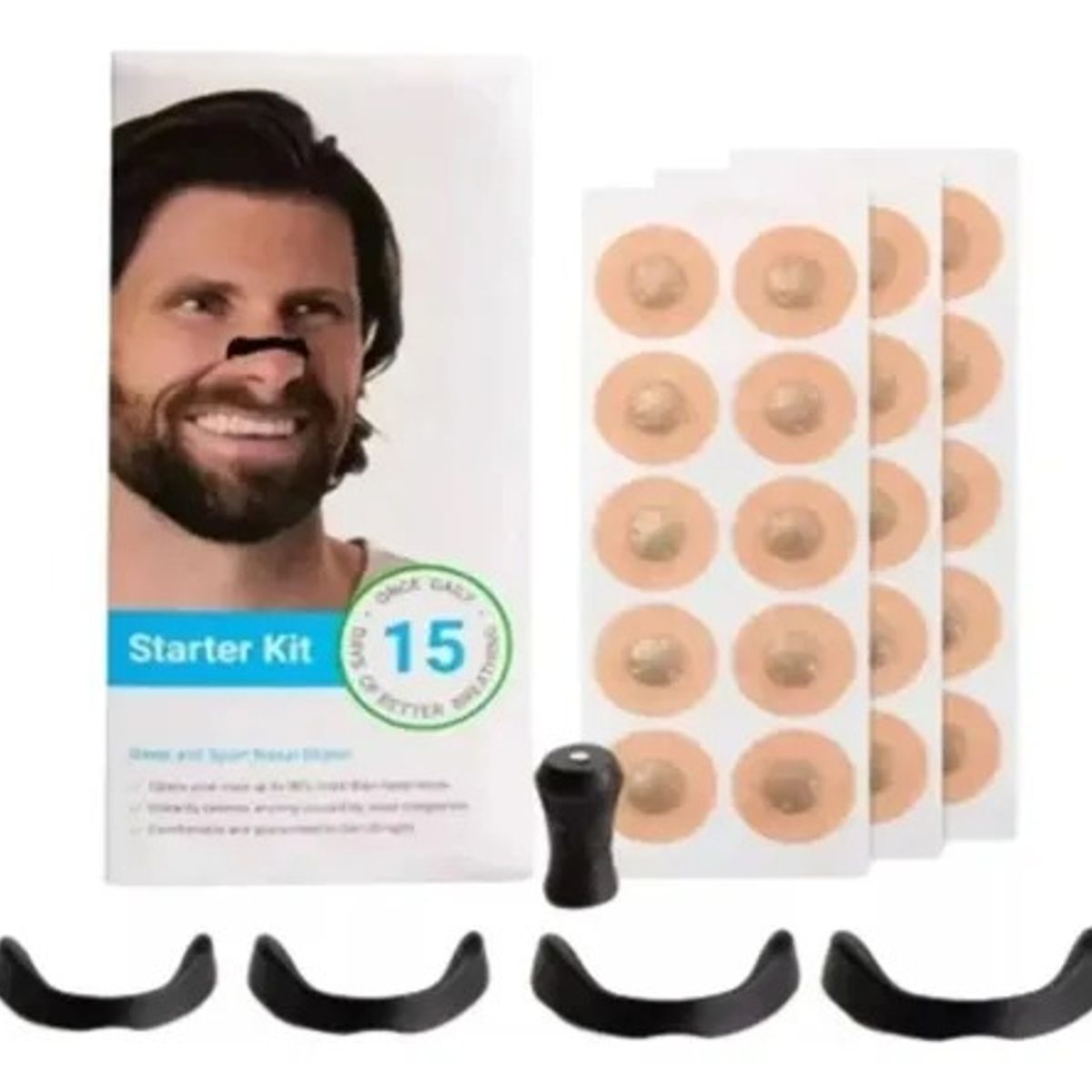 GENERICO - Tiras Nasales Magnéticas Antironquidos x 15 pares