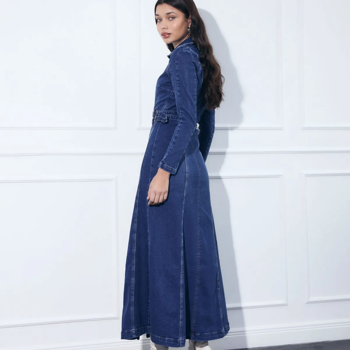 JHAN HIDS - Vestido Largo Denim Ale