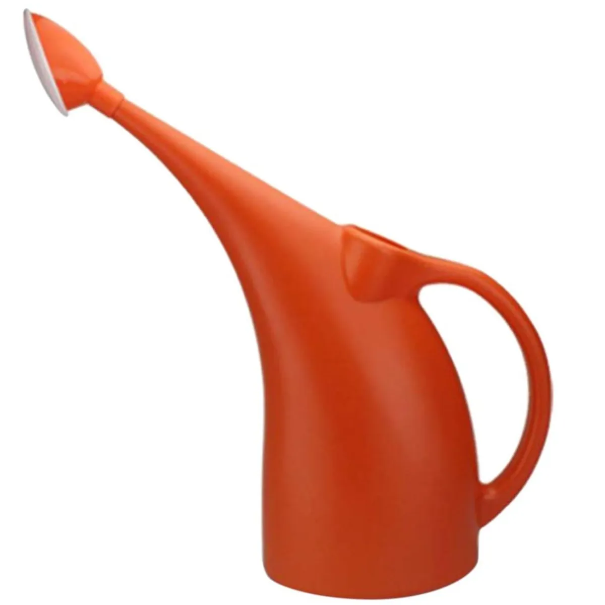 PLASTIMACETA - REGADERA DE PLÁSTICO DE 2 L MODELO COLIBRÍ CON ROCIADOR TIPO DUCHA  PARA JARDINERÍA DE COLOR NARANJA