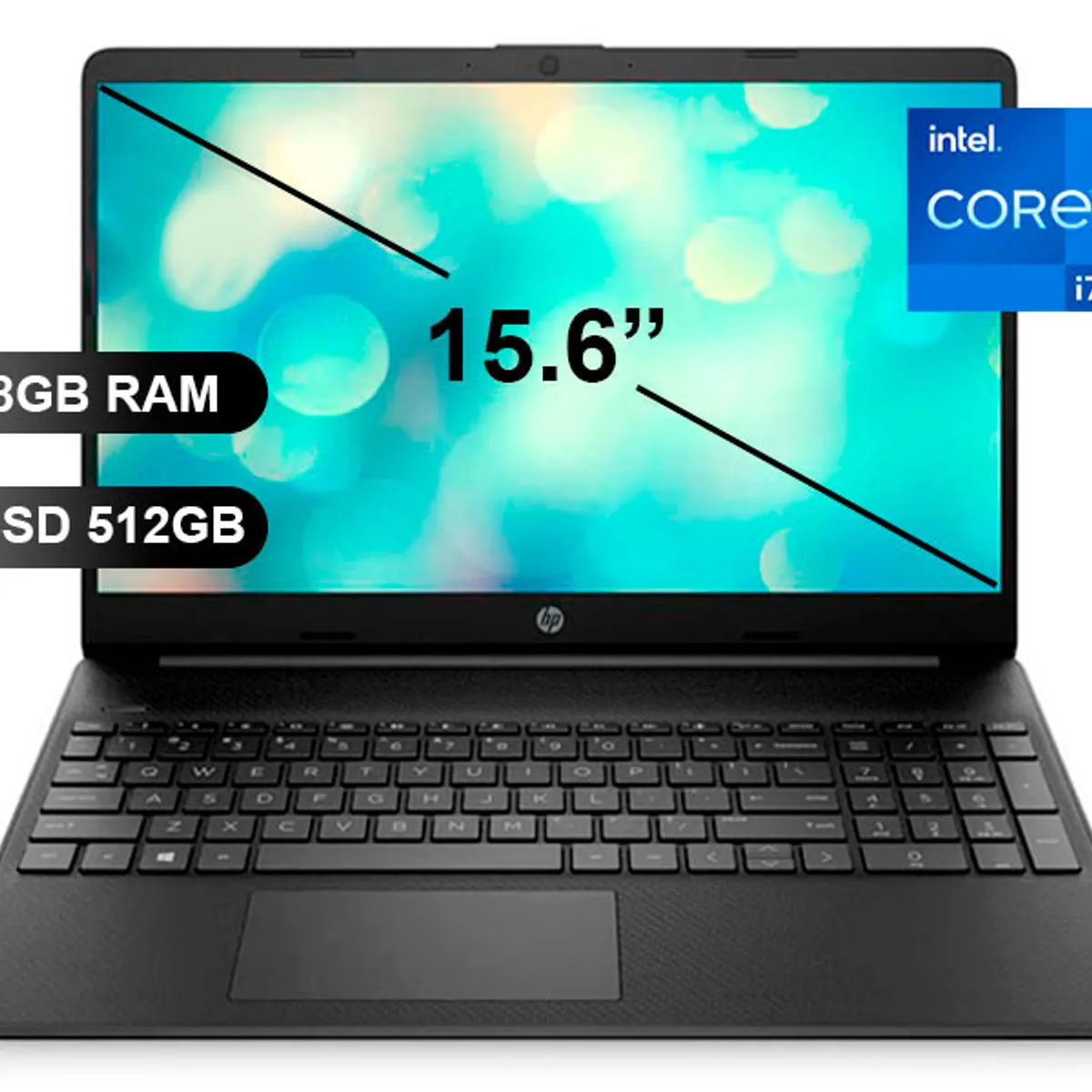 HP - LAPTOP HP 250 G10 I7-1355U, 8GB RAM, 512GB SSD, 15.6", SIN WINDOWS (9S8U5LA)