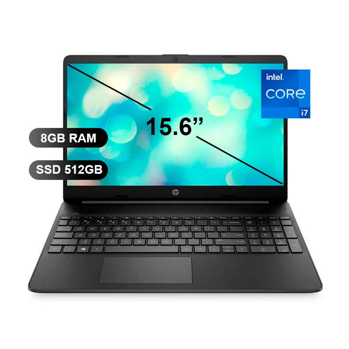 HP - LAPTOP HP 250 G10 I7-1355U, 8GB RAM, 512GB SSD, 15.6", SIN WINDOWS (9S8U5LA)