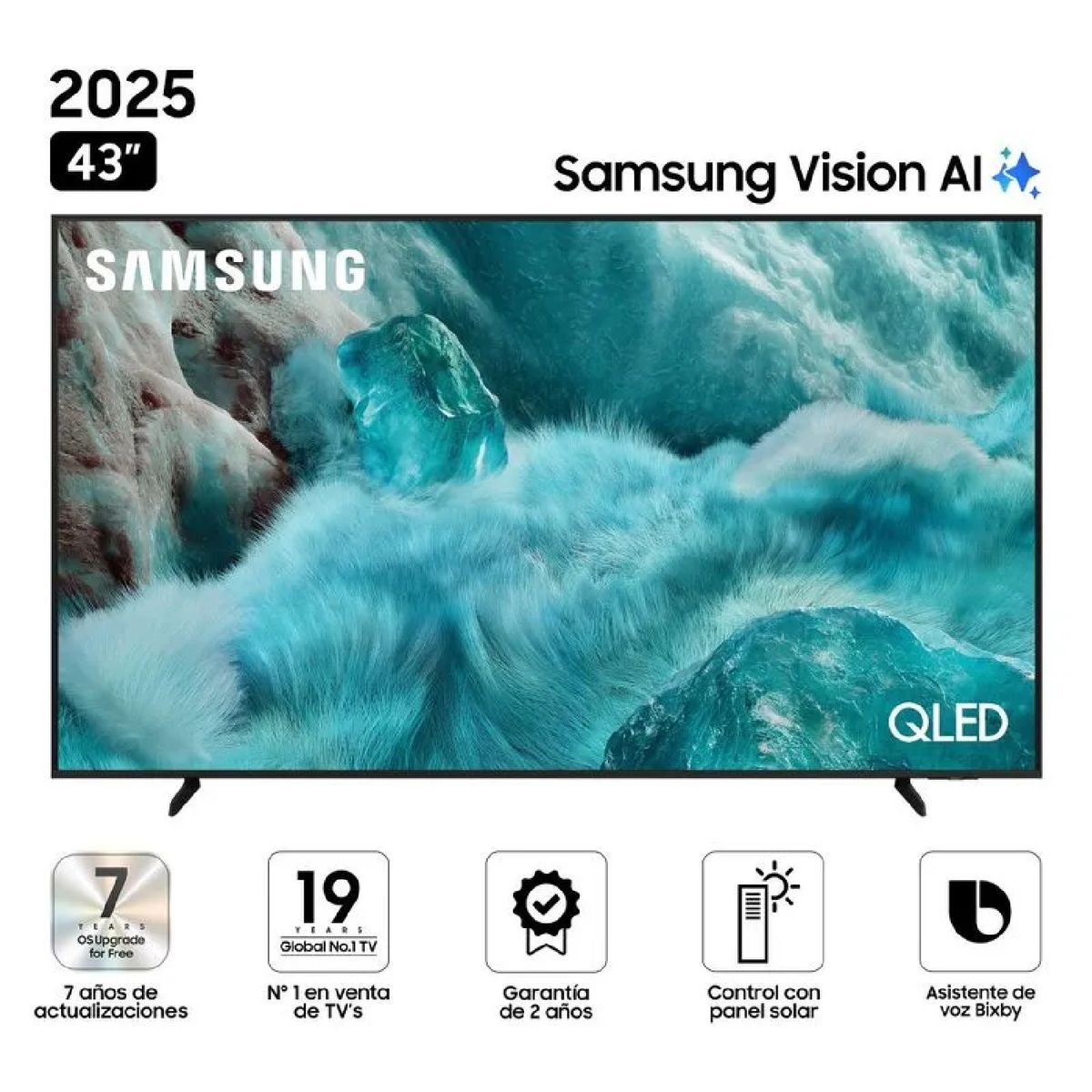 SAMSUNG - TV Samsung 43" QLED Q7F Vision AI Smart TV QN43Q7FAAGXPE Modelo 2025