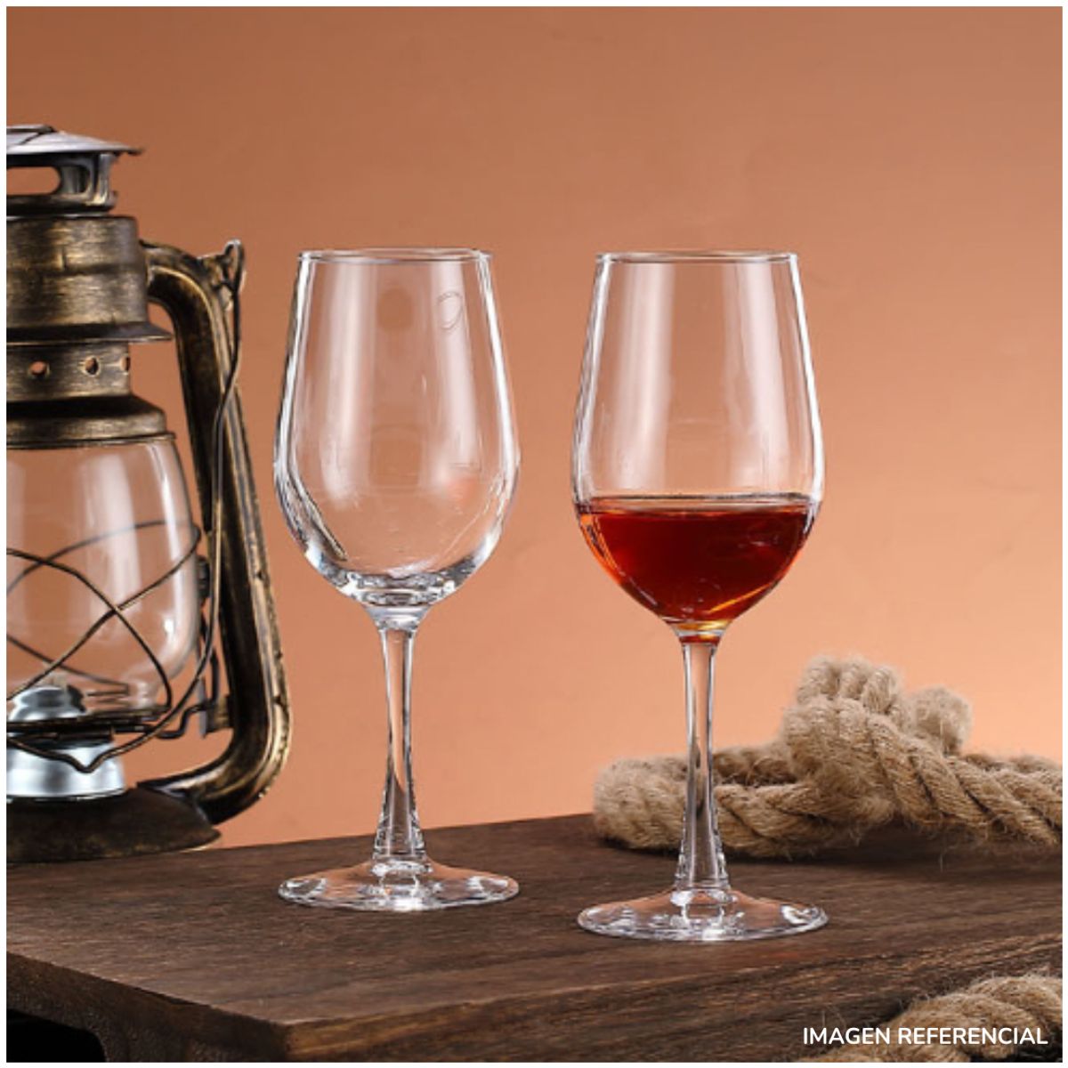 INSPIRA MARKET - Set Decantador de Vino con Copas de Vidrio