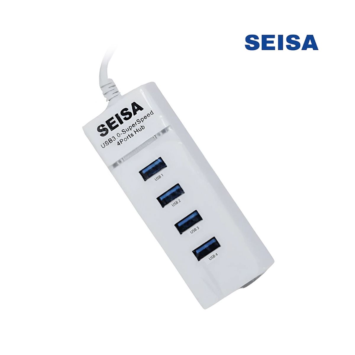 SEISA - Hub 4 Puertos Usb 3.0 De Alta Velocidad 5 Gbps Cqt-043 Blanco