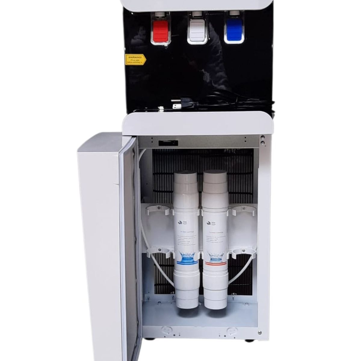 GENERICO - DISPENSADOR DE AGUA 105L-CG BLANCO/NEGRO CON 2 FILTROS EN LÍNEA