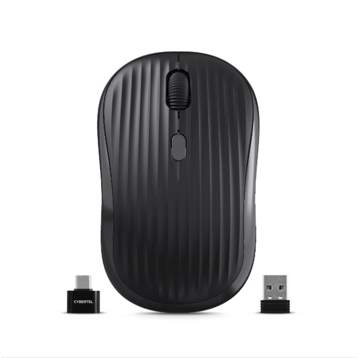 CYBERTEL - Mouse 3 Modos:BT/Inalámbrico/Recargable Negro Cybertel Accord M701-3M