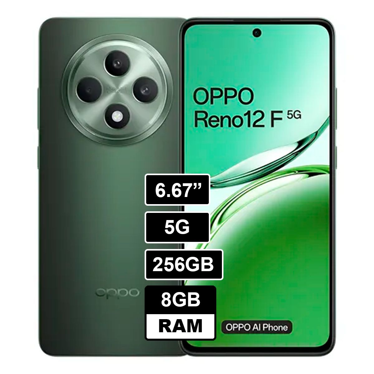 OPPO - RENO 12 F 8GB RAM 256GB VERDE