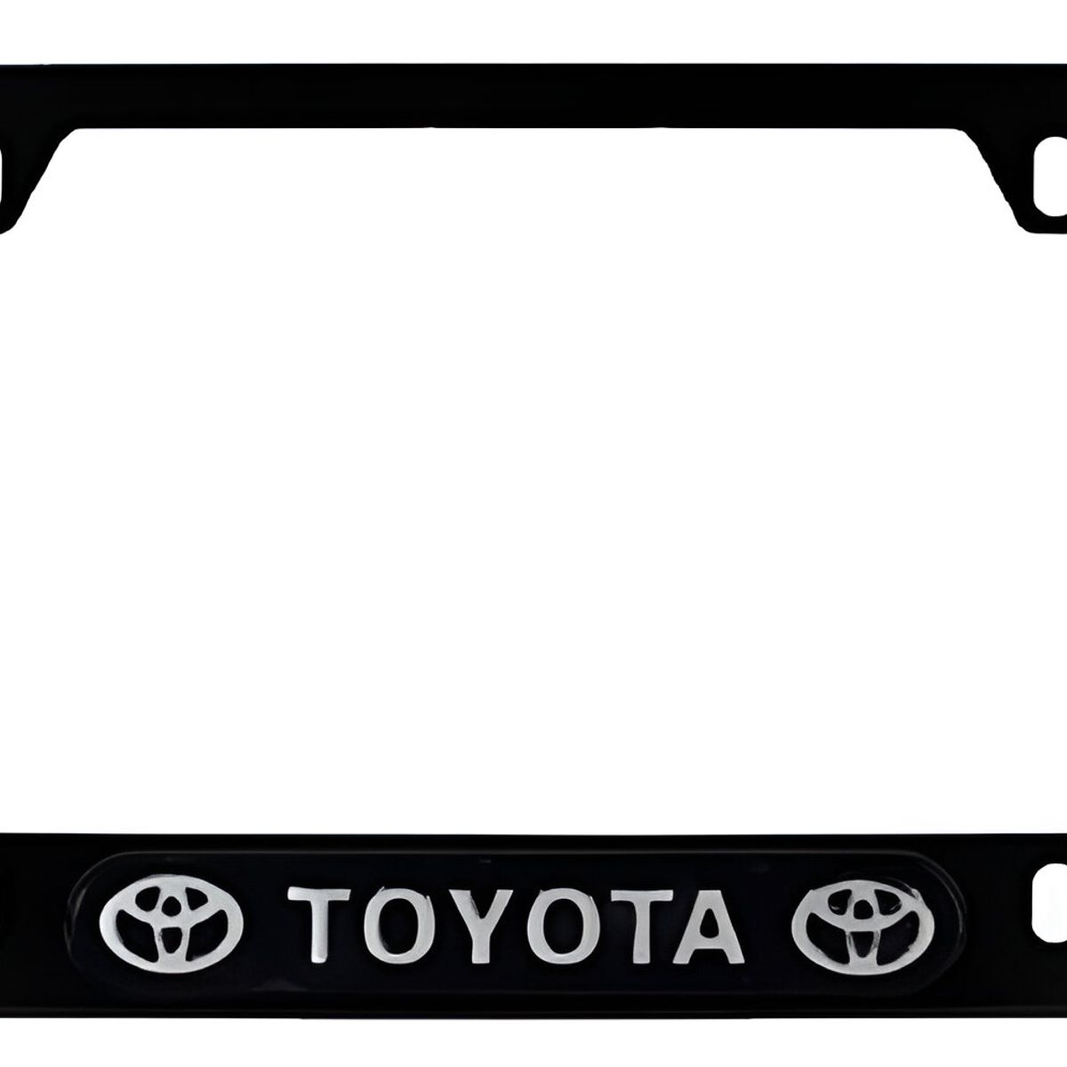 GENERICO - Porta Placa Toyota Negro Metal Premiun 1pcs