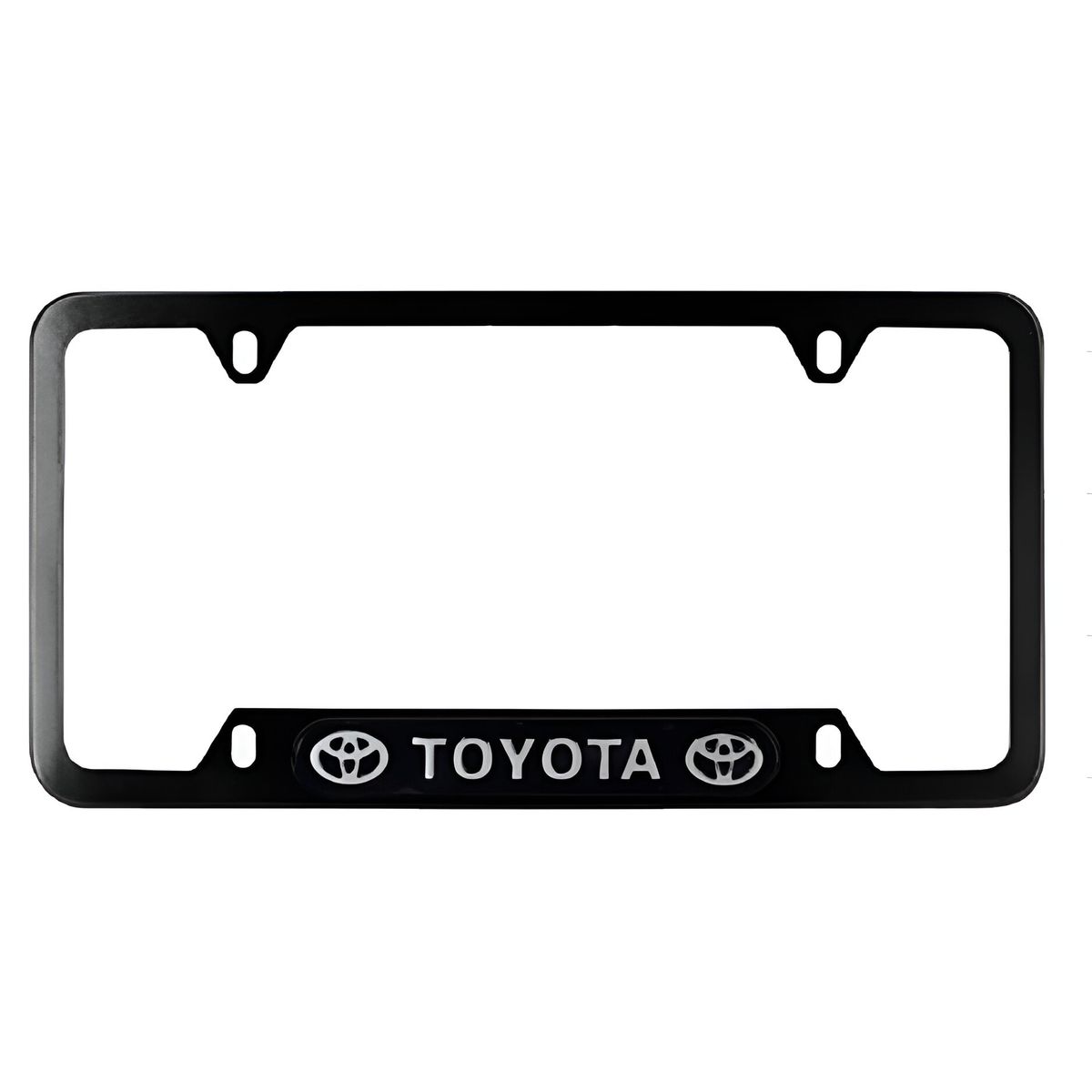 GENERICO - Porta Placa Toyota Negro Metal Premiun 1pcs